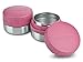 LunchBots Rounds Leak Proof 4 oz. Stainless Snack Container Jar, Set of 2, Pink Lid