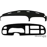 ABS Molded Dash Cap Skin Cover Overlay for 98-01 Dodge Ram 1500 (BLACK w 2.5 Guage... by DashSkin