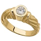 1/2 Ct.T.W. Round Brilliant Cut Diamond, 14Kt. Yellow Gold. Solitaire Diamond Ring