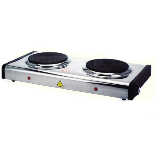 Excellent DOPPEL Kochplatte EDELSTAHL ELEKTRISCH 2000W / Ø 150 mm