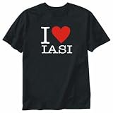 T-Shirt Black  Love Classic Iasi  Romania City