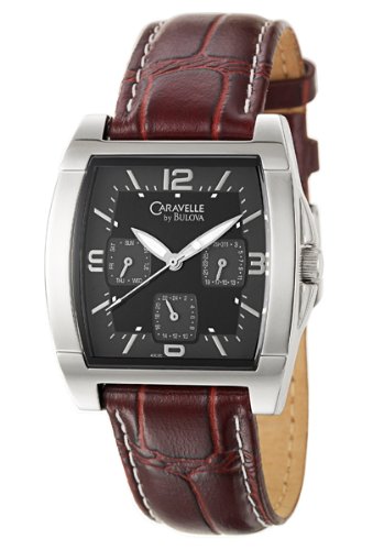 Caravelle by Bulova Men's 43C20 Bracelet Black Dial Watch
