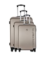 LES PTITES BOMBES Set de 3 trolleys rígidos BD-5889 (Champán)