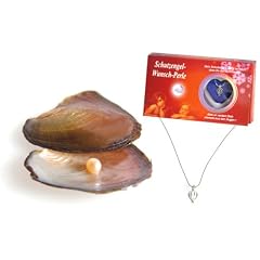 Schutzengel Wunschperle SHELL mit versilberter Halskette