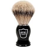 100% Silvertip Badger Bristle Shaving Brush (Black Handle) and Free Shaving Brush Stand from Parker Safety Razor