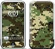 Digital Woodland Camo Design Protective Skin Decal Sticker for Apple iPhone (2G)