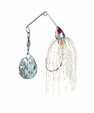 Strike King Mini-King Spinnerbait - Single Colorado Diamond Blade (Silver Head Clear/Silver/Red Skirt, 0.125-Ounce)