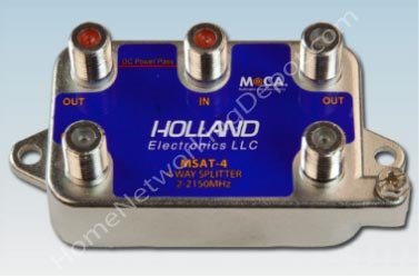 Splitter, 4-Way, MoCA enabling, 2-2150Mhz, Direct TV Approved