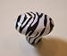 Zebra Animal Print Ceramic Cabinet Drawer Pull Knob