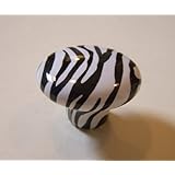Zebra Animal Print Ceramic Cabinet Drawer Pull Knob