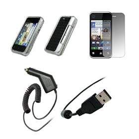 Motorola Backflip - Premium Crystal Clear Snap-On Cover Hard Case Cell Phone Protector + Crystal Clear Screen Protector + Rapid Car Charger + USB Data Charge Sync Cable for Motorola Backflip: Electronics