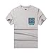 Beautiful Giant Men's Jacquard Pocket T-Shirt Crew-Neck Short Sleeve Tee Pocket Tee ( 215137-GR-XL)