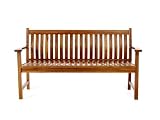 Java Teak Hardwood Outdoor Patio Wave Bench