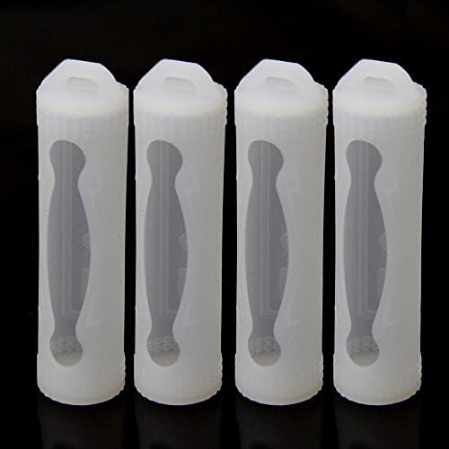 Egocyber Protective Silicone Case for 18650 Battery (4-pack) (White)
