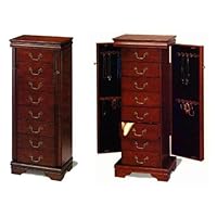 Coaster Louis Philippe Jewelry Armoire in Cherry P.Number: 3988