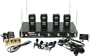 Hisonic VHF 4-channel Wireless Microphone System with 4 lapels & 4 headsets, HS8100