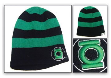  Green Lantern Extra Long Striped Knit Beanie
