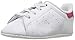 adidas Originals Baby Stan Smith Running Shoe, White/White/Bold Pink, 2 US Unisex Infant