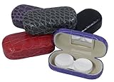 Best buy Glossy Crocodile Contact Lens Case -RED- [Inner White Contacts Holder Not Included]