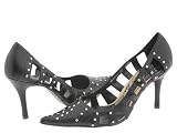 Akademiks - Akademiks Rikers AWF015-001 Silver Studded Black Pumps