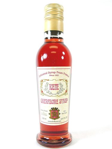 Pomegranate Grenadine All Natural Rieme French syrup beet sugar-8.47 fl oz