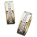 0.12 Ct.T.W. Round Brilliant Cut Diamonds, 14Kt. Two Tone Gold. 14.75 mm Diamond Hinged Fashion Earrings