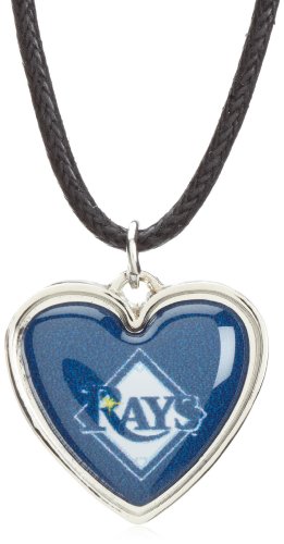 MLB Tampa Bay Rays Crystal Heart Reversible Necklace