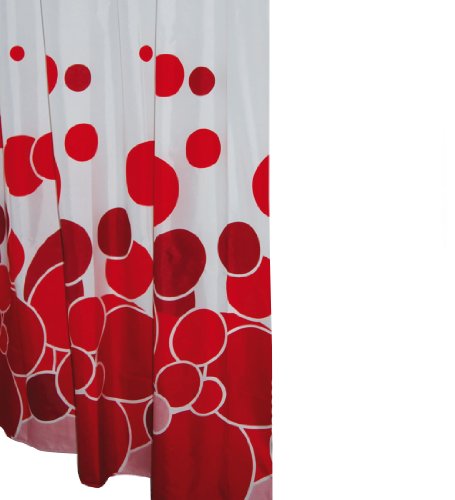Ridder 403076 Duschvorhang Textil 180 x 200 cm Kani, rot