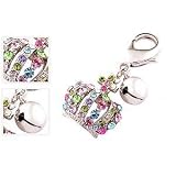 PURELY CHARMING - Pet Charms - PURELY CHARMING Pet Collar Charm with Handset Swarovski Crystals - Crown Multi-color 