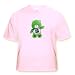41N8WsO56gL. SL75  Build A Bear:Green Care Bear, Carebears   Youth Light Pink T Shirt Med(10 12)