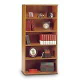 Series C Natural Cherry Open Double Bookcase By Bush Furniture