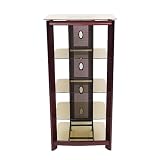 Madison 5000 Entertainment Tower - Rosewood/ Pewter/ Bronze