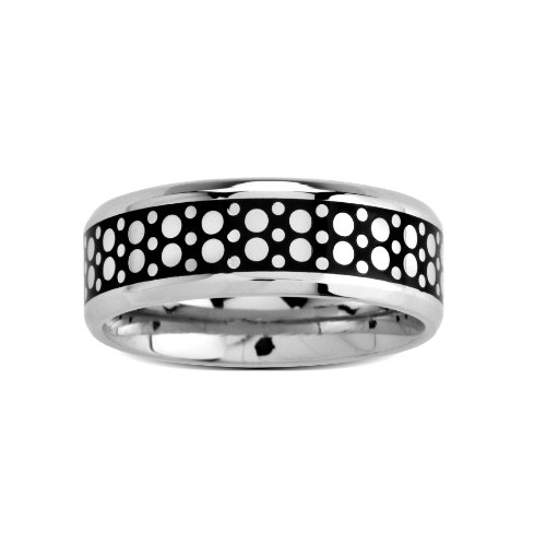 Mens Stainless Steel Textured Gents Ring, Size 10