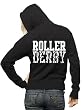 Roller Derby Zebra Print Black & White Hoodie