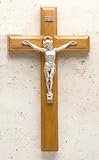 CRUCIFIX 9 INCH MAPLE CROSS
