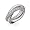 Eve's Addiction Sterling Silver Trinity Ring with CZ Band, 5