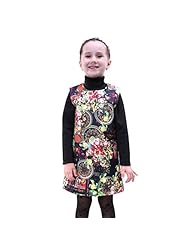 Girls Brocade/Cotton/Polyester Scoop Neck Knee Length Jacquard Sleeveless Floral Print  Dress