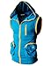 H2H Mens Active Sleeveless Zip-up Color Blocks Sport Hoodie With Pockets