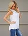 OVERMAL Women Summer Vest Top Sleeveless Blouse Casual Tank Tops Shirt Lace (M, White)