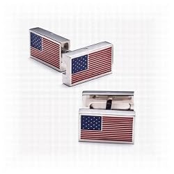 American Flag Flip Bar Cufflinks