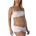 Eve Alexander Maternity Lace Bralette and Boyshort Set - White