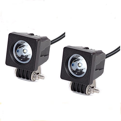 Nilight 2 X 10w Led Work Light Modular Spot Lamp Truck Light for Offroad Led Lights Truck Car ATV SUV Jeep Boat Driving Lamp,2 Years Warranty