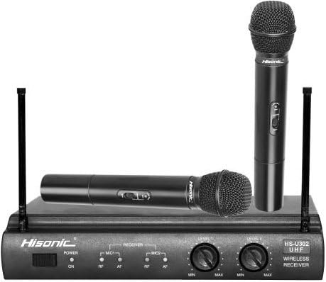 Hisonic UHF Dual Wireless Microphone System, HSU302H