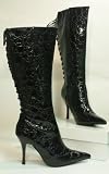 Produkt-Bild: Damen Langschaft Lack Stiefel schwarz