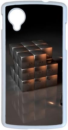 Google Nexus 5 Case,MOKSHOP Cool Three dimensional Rubik cube Hard Case Protective Shell Cell Phone Cover For Google Nexus 5 - PC White