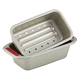 (Today deals) Cheapest plan for KitchenAid Gourmet Nonstick Bakeware 2-Piece Meatloaf Pan Set with Red Anti-Slip Grips