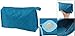 Gleader Woman Blue Rectangle Small Zipper Case Makeup Pouch Bag