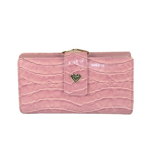 Mundi Moc Croc Tab Frame Clutch Wallet in Choice of Colors