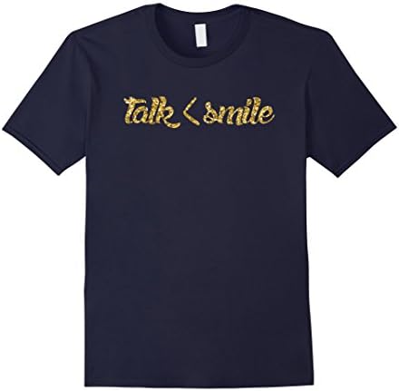 Men's Talk Less Smile More T-Shirt Medium Navy