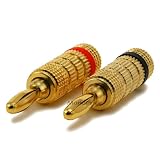 Buy 1 PAIR OF High-Quality Copper Speaker Banana Plugs - Closed Screw Type [JX-74...